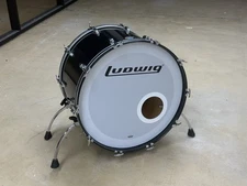 24” Ludwig B/O bass drum vintage 70’s BLACK CORTEX 16x24