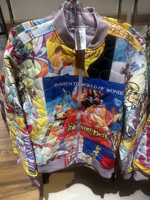 Disney Parks 2025 Quilted Jacket Size Cinderella Seeping Beauty Large New