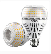 2 New Sansi C21BB-WE26-27W-1 Light Bulbs LED A21 120V 27W 3000K 80CRI E26 Lot