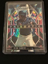 Deion Sanders 2025 Prizm Prizmatic - Red Prizm #107/199 - #15 New York Yankees