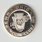1968 Penn Ohio Reading Coin Club Pretzel Capitol 1oz 999 FINE Silver round