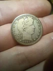 1911-P Barber Silver Quarter Dollar 25C . Circulated