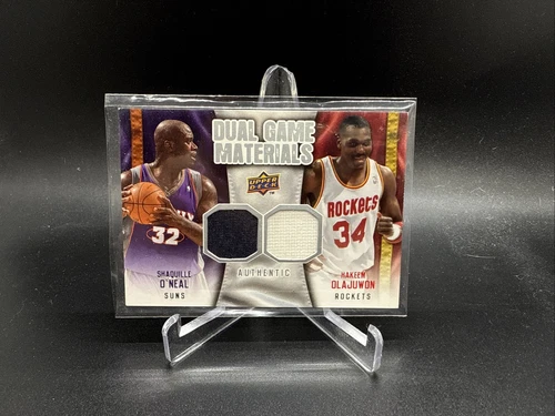 2009-10 Upper Deck Dual Game Materials Hakeem Olajuwon Shaquille O'Neal Legends