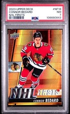 2023-24 Upper Deck Series 2 CONNOR BEDARD NHL Firsts Insert Rookie Card RC PSA 7