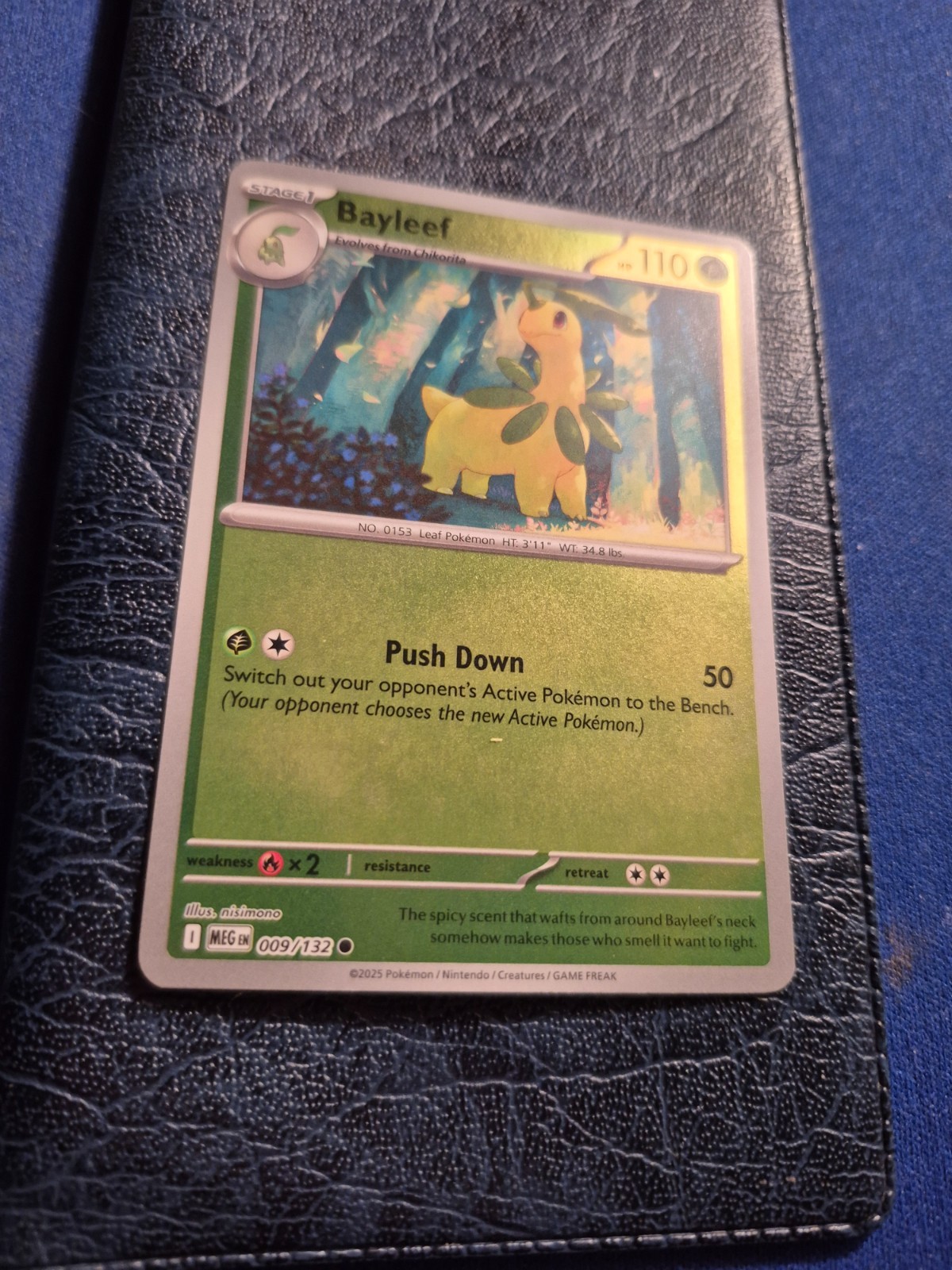 2025 Pokemon Mega Evolutions Reverse Holo Bayleef #009/132