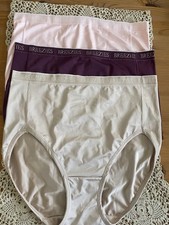 Breezies Women's 3-Pack Nylon Microfiber Full Brief Panty Basic Size Large