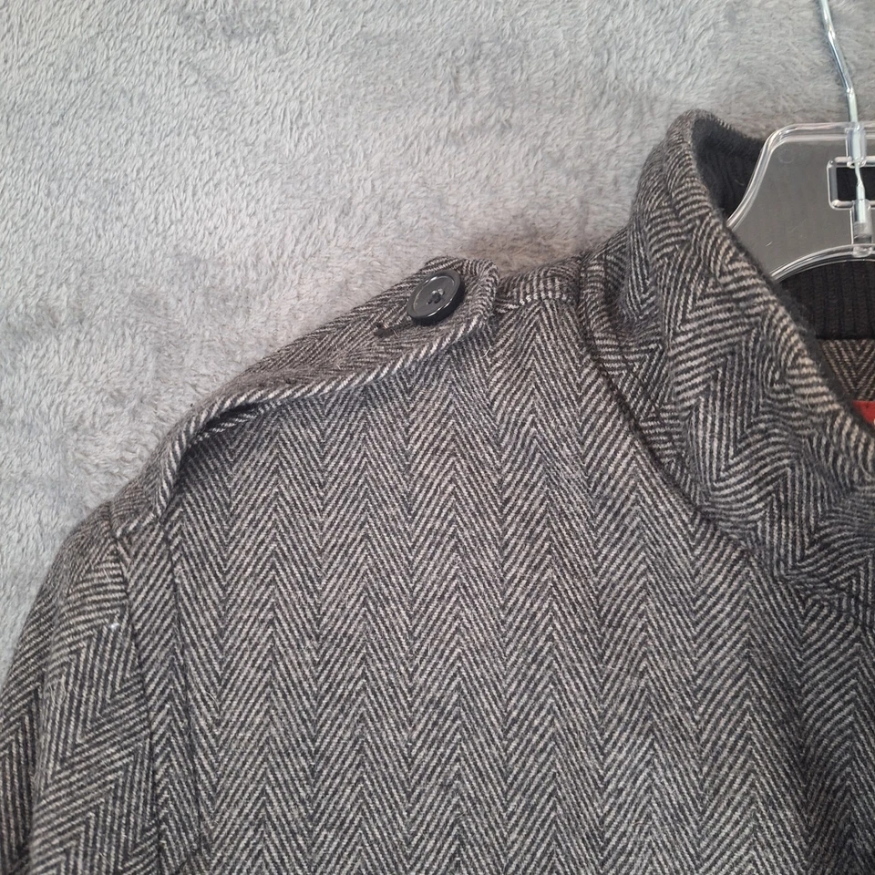 Merona Men's Herringbone Tweed Zip Jacket Gray Size XL - Image 4 of 4