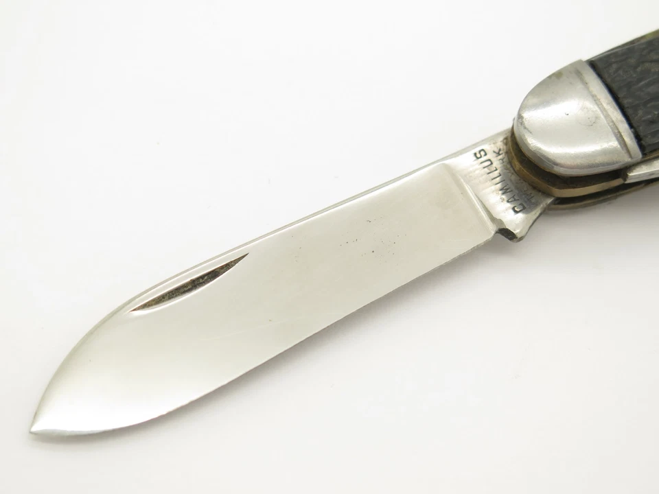 Cuchillo de campamento de bolsillo plegable multiherramienta Camillus New York vintage años 40-50 Foto 4 de 4