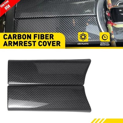 Carbon Fiber Center Armrest Box Storage Box Trim Kit For Mercedes Benz W205 X253