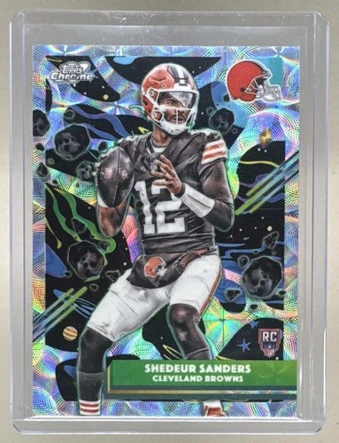 Shedeur Sanders 2025 Topps Cosmic Chrome #127 Nucleus Refractor Rookie RC
