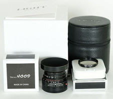 VINTAGE Light Lens Lab M 50mm f/2 Black Leica M Mount  Hood  UV Filter EXC  