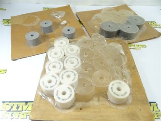 15 NEW ASSORTED NORTON ALUNDUM REC. GRINDING WHEELS 1 1/2" & 2 1/4" 46 & 60 GRIT