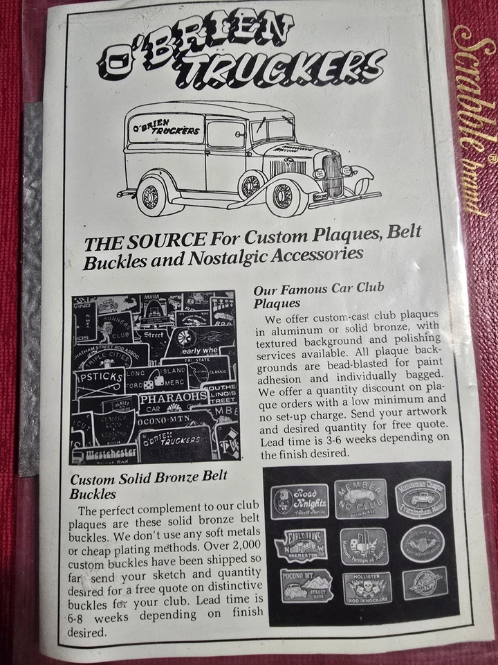 老式东德克萨斯早期杆汽车俱乐部牌匾 – O'Brien 卡车司机铸铝 – — 第 2/2 张图片