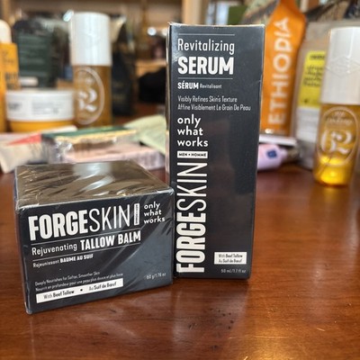 Forge Skin Revitalizing Serum For Men 1.7 Oz & Tallow Balm 1.76 Oz