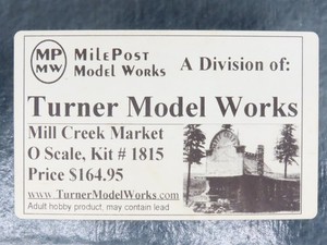 O Scale Turner Model Works/Mile Post Model Works Kit 1815 Mill Creek Market