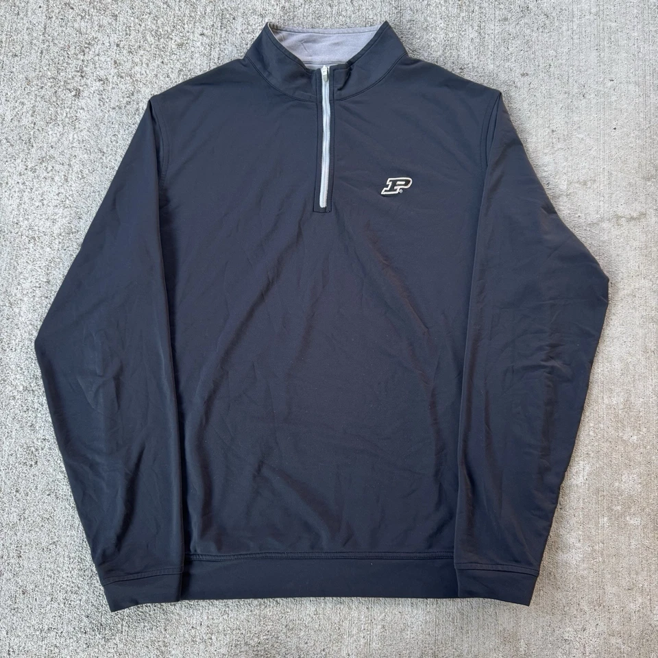 Peter Millar Perth 1/4 Zip Performance Pullover Purdue Boilermakers Size Large - Image 2 of 4