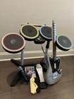 Rock Band 4 Xbox One Wireless Bundle Fender Guitar Drums Game Tested