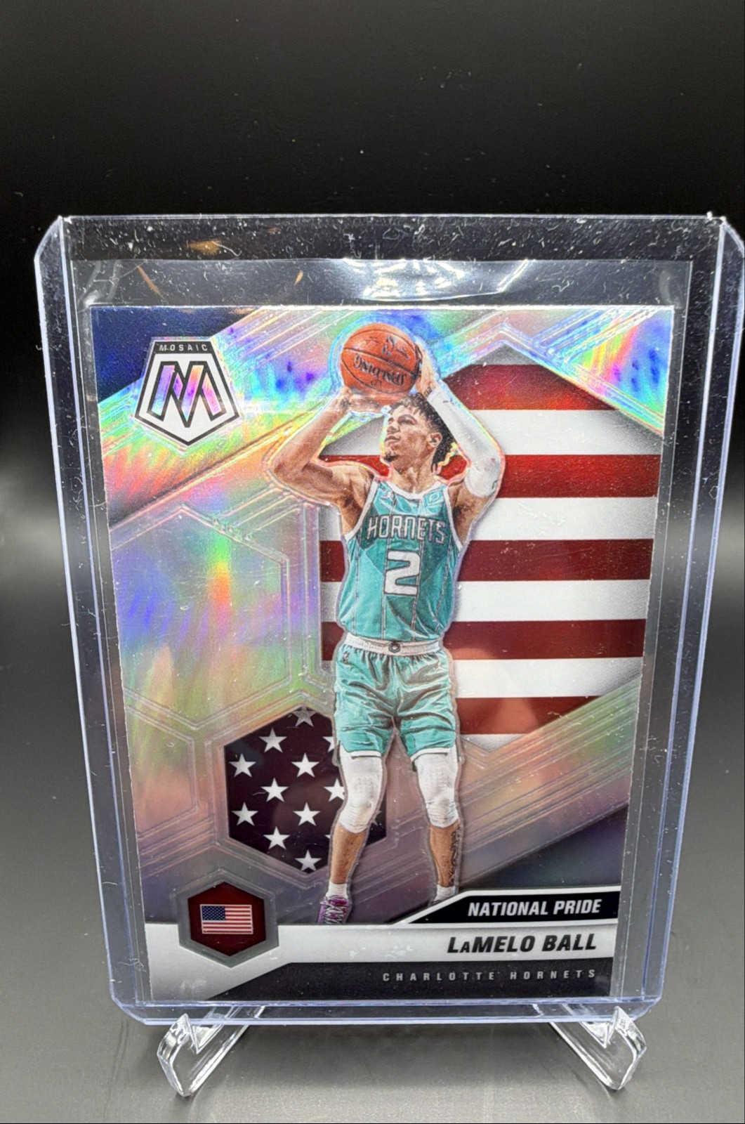 2020-21 Panini Mosaic - National Pride LaMelo Ball #257 Silver Prizm (RC)
