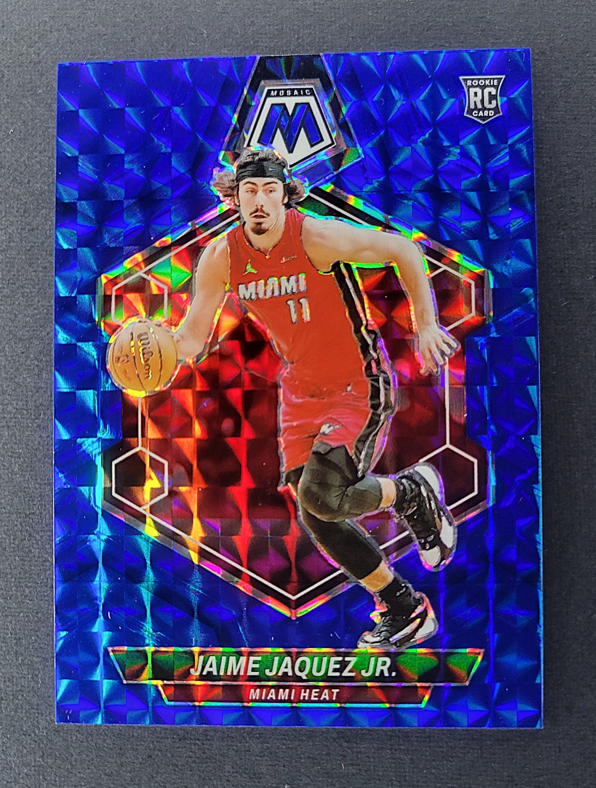 2023-24 Panini Mosaic - Jaime Jaquez Jr. RC Blue Mosaic Prizm /199 Heat #246