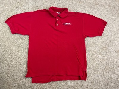 Vintage Cadre Athletic Polo Shirt Mens XL Embroidered Eagle Collared Button Red
