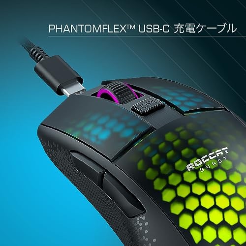 ROCCAT Gaming Mouse Burst Pro Air Wireless 2.4GHz/Bluetooth Black/Black Optical/ - Picture 3 of 9