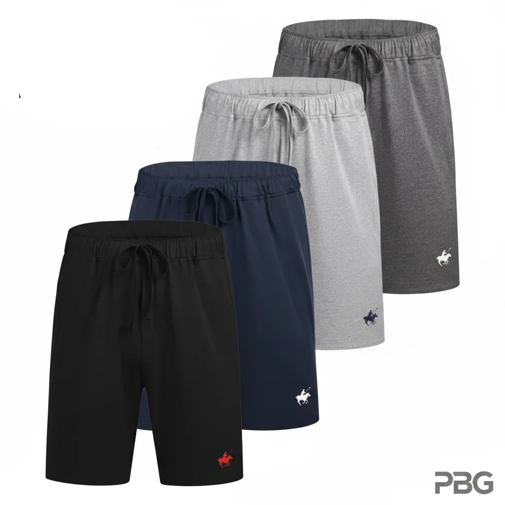 Men's 4 Pack Lounge Shorts Drawstring Cotton Blend Elastic Soft