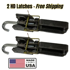 Heavy Duty Adjustable Trailer Ramp Over Center Latch Hold down Pair