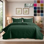 3 Piece Quilted Bedspread Reversible Bedding Set Queen King Size Soft Luxury