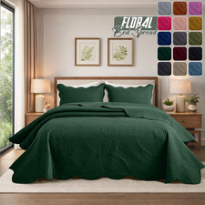 3 Piece Quilted Bedspread Bedding Set Reversible Comforter Set Queen King Size