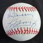 Ken Griffey Jr Sr Signed Autographed American League Baseball Ball JSA Holo COA