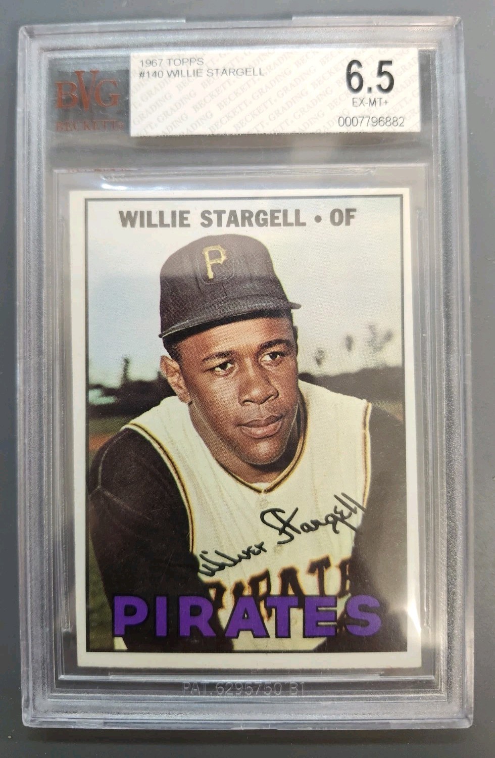 1967 Topps #140 Willie Stargell (HOF) BVG 6.5 Graded ExNm+
