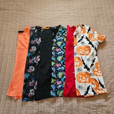 Medical Scrub Tops Women's Size Medium Lot of 6 Assorted Colors  Styles
