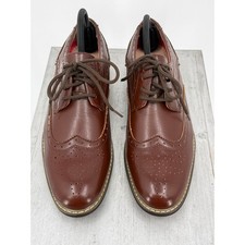Bruno Marc Prince Men's 9 Brown Wingtip Oxford Dress Shoes NWOB Lace Up Brogue