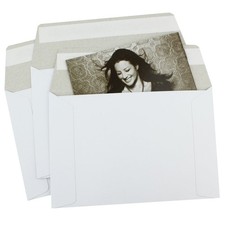 5 EcoSwift 9 x 11.5 Rigid Photo Mailers Stay Flats White Large,