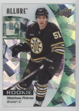 2023-24 Upper Deck Allure Rookies Green Rainbow 34/99 Matthew Poitras #120 1j6w