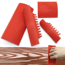 4 Pcs Wood Grain Tool Natural Woodgrain Maker for Decorative Painting Projects