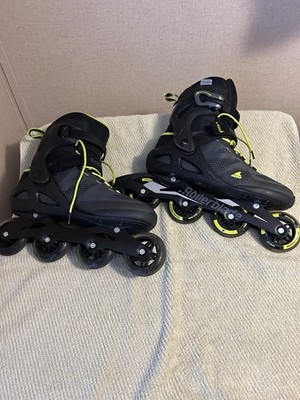 Rollerblade Macroblade Men's Fitness Inline Skates - Black/Lime, Size 11 NICE