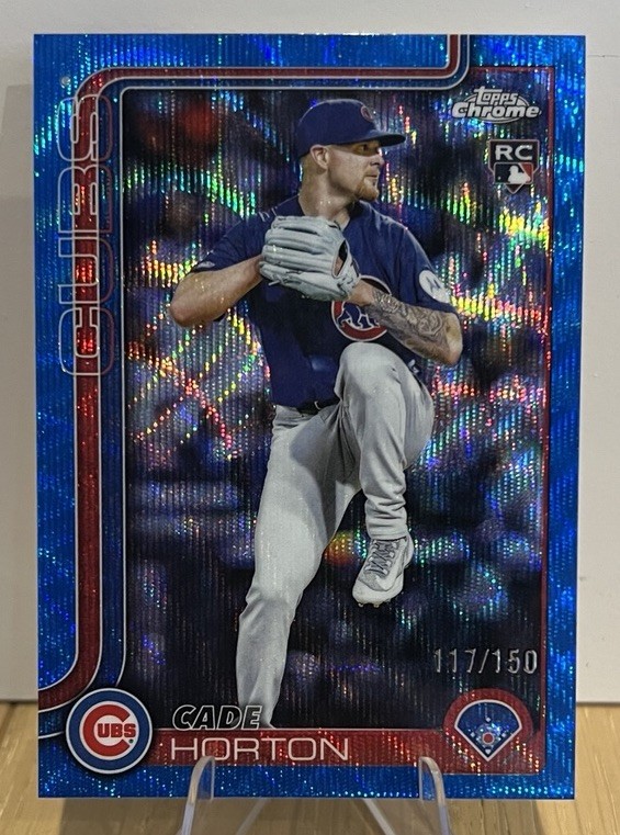 2025 Topps Chrome Update - Cade Horton #USC63 Blue Wave Refractor /150 (RC)