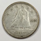 1954 Canada 10 Cents - Elizabeth II - Good (G) KM#51 Key Date 80% Silver - 8213