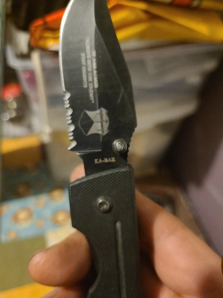 KA-BAR 3072 Warthog Linerlock Black Drop Point Blade Pocket Knife - Image 2 of 4