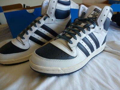 #ad Authentic Adidas Basketball Shoes Top Ten Top RB High Hi White Navy 8.5 FW0182 $41.99