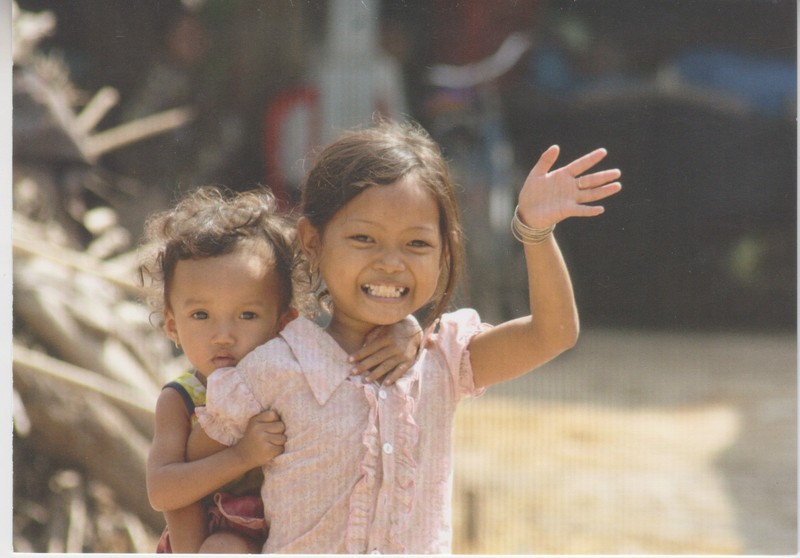 Postcard. Cambodian Girls. American Jewish World Service AJWS. By David Rotbard