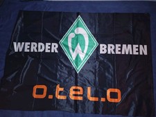  Werder Bremen Schwarze  Fahne Flagge Ortela 145×100 Rar 