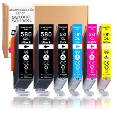 6er Druckerpatronen Multipack PGI580 CLI581 für Canon TS6351a