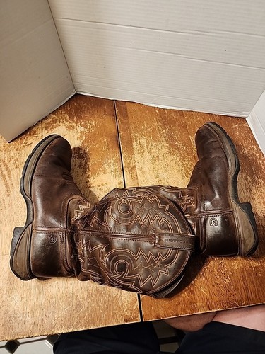 Durango Men Rebel Round Toe Brown Leather Western Cowboy Boots 8.5 M DDB0163 - Picture 12 of 15