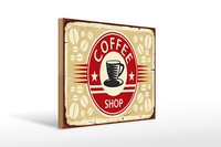 Holzschild Retro 40X30 Cm Kaffee Coffee Shop Geschenk Deko Schild Wooden Sign