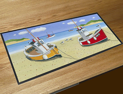 Artylicious Bar Runner Mat Mit Motiv Segelboote Am Strand