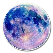 Full Moon Beautiful Blue Car Laptop Phone Vinyl Sticker  - SELECT SIZE