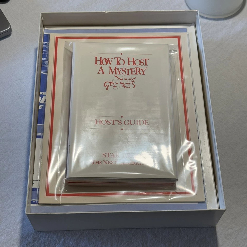 De colección Cómo Host a Mystery Star Trek The Next Generation Juego 1992 Raro Excelente Estado Foto 3 de 4