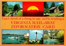 Virginia Mail-Away Information Card Postcard Unused (31171)